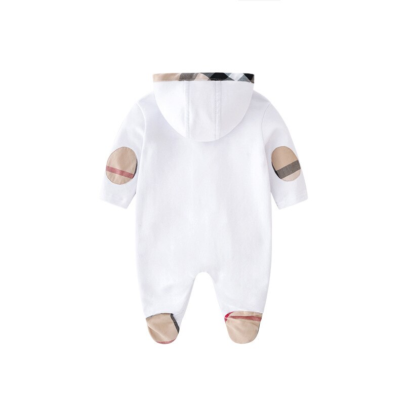 Novo padrão do bebê meninos e meninas cardigan outono e inverno teste padrão do bebê capuz macacão de inverno recém-nascido casaco macio f04