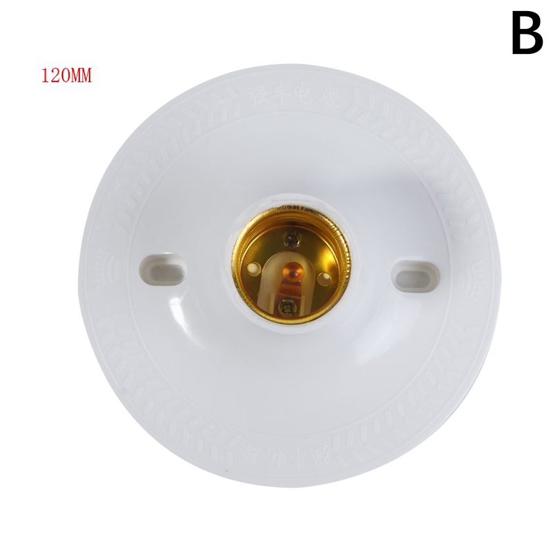 Soporte de bombilla LED E27, Base de enchufe redondo, lámpara colgante, Base de luz de pared de techo Industrial: Negro