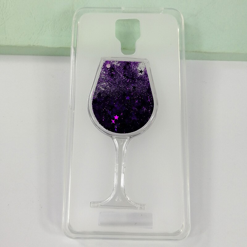 Drijfzand Strass Rode Wijn Glas Patroon Beschermhoes Voor Fly Champ FS529 Cover Soft Tpu Silicone Cover Voor Fly FS529: purple