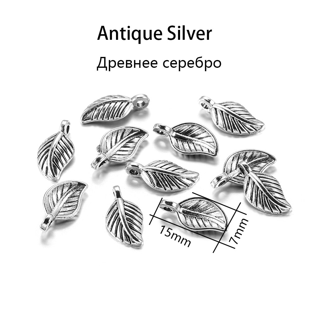 60 Pcs 15X7 Mm Aluminium Verlaat Vorm Antieke Hanger Charms Ketting Armband Oorbel Diy Voor Sieraden Maken Accessoires levert: Antique Silver