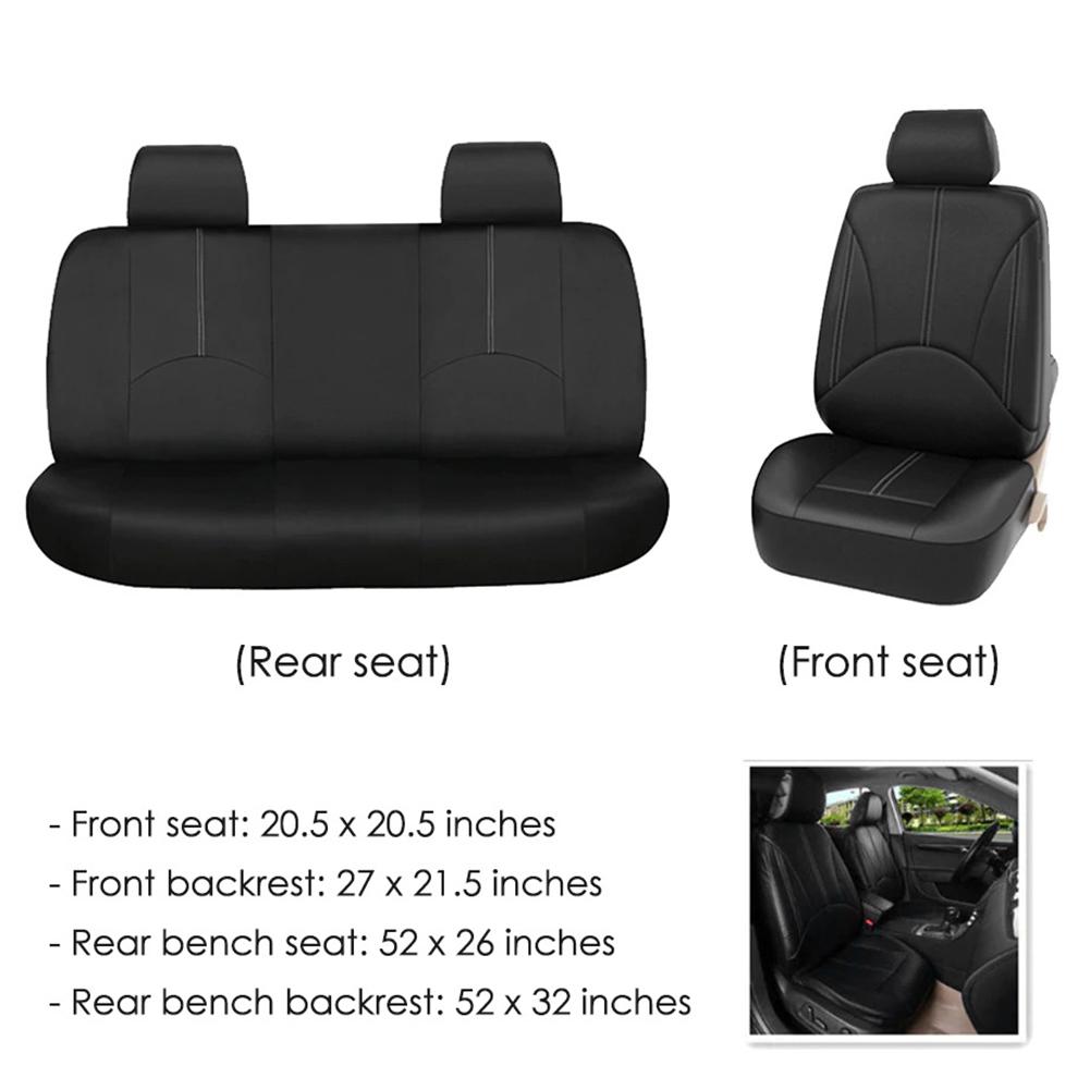 Universal PU Leather Car Seat Covers Set Environmental Protection and Durability Auto Seat Protector Interior Styling