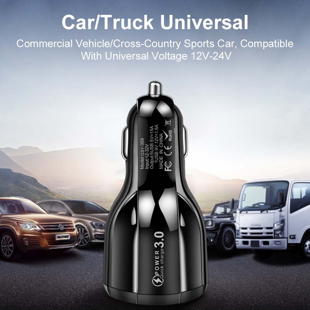 5 usb car chargers, fast charging, universal mobile phone chargers , 3a t 5v mobile phone chargers for iphone 12 pro max 11 x, samsung, and xiaomi
