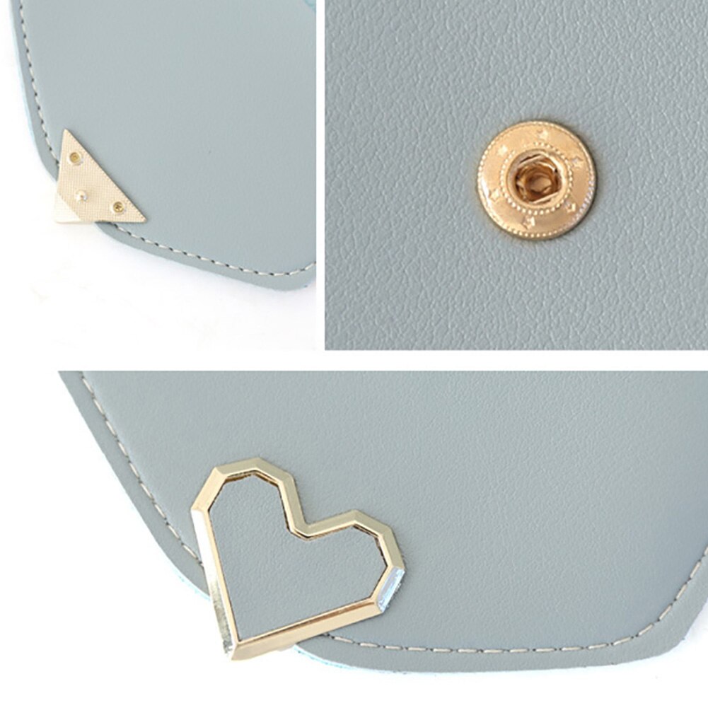 Cell Phone Bag Shoulder Pocket Wallet Pouch Case 2Pcs Love Heart Transparent Shoulder Crossbody Bag Phone Touch Screen Purse