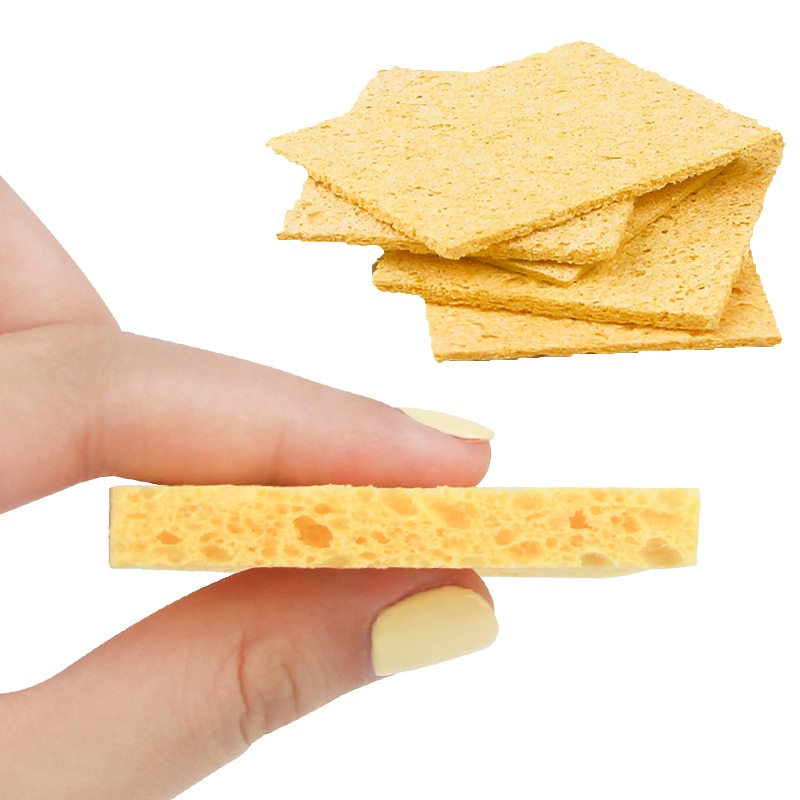 5/10Pcs High Temperature Resistant Sponge Electric Iron Tip Cleaning Sponge Rectangular 3.5CM*5CM Stand Welding Accessories kit