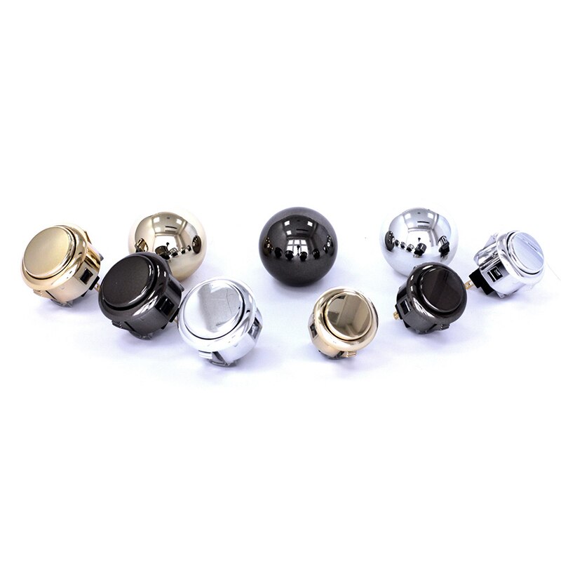 Originele Metallic Kleur Bal Top Handvat Authentieke Sanwa LB-35 Balltop Metallic Goud Zilver Grijs Top Bal Voor Sanwa Jlf Serie