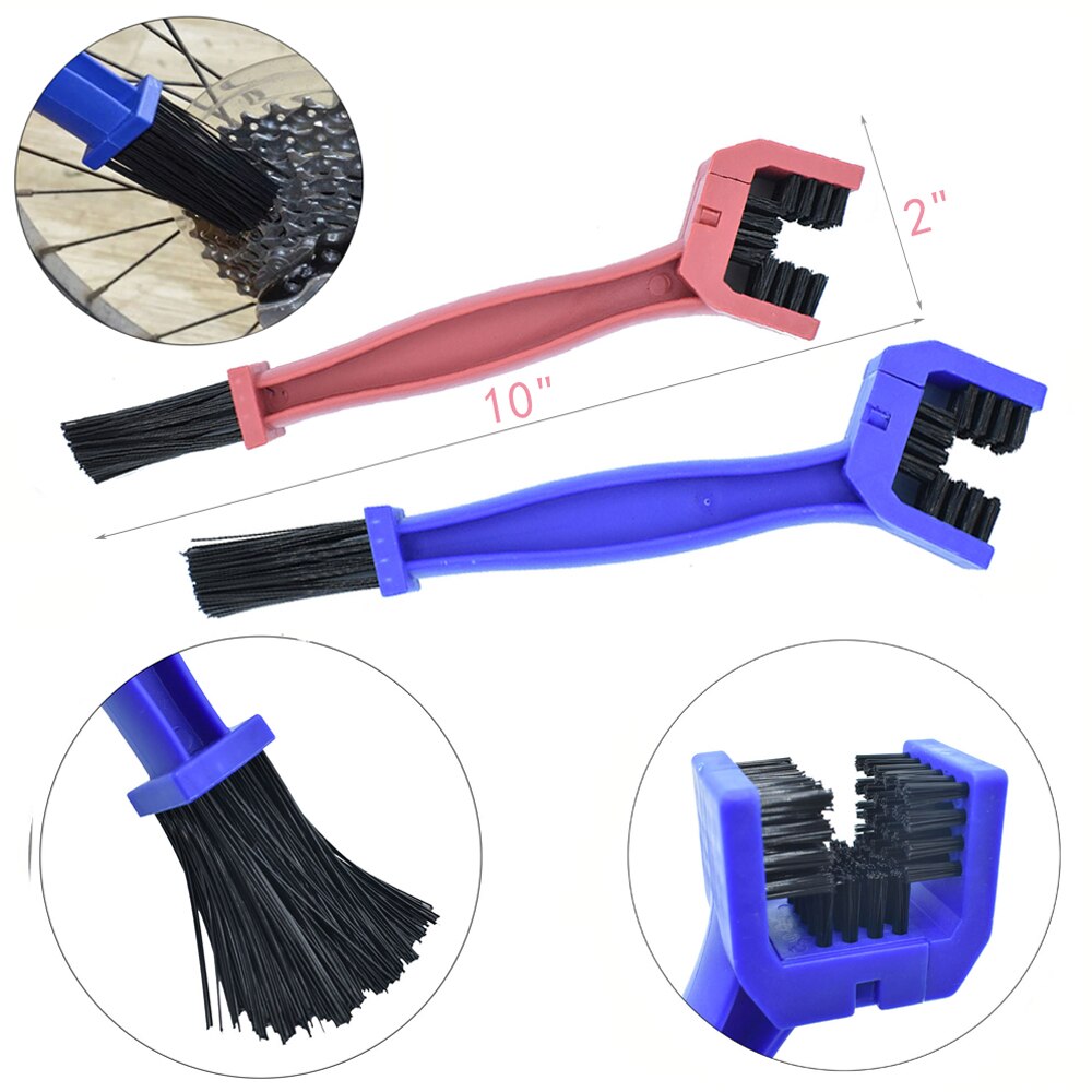 Bike Cleaning Kit Bicycle Chain Cleaner Clean Tire Brush Road MTB Cycling Cleaning Gloves Kits Cleaners Tool for Mountain, City