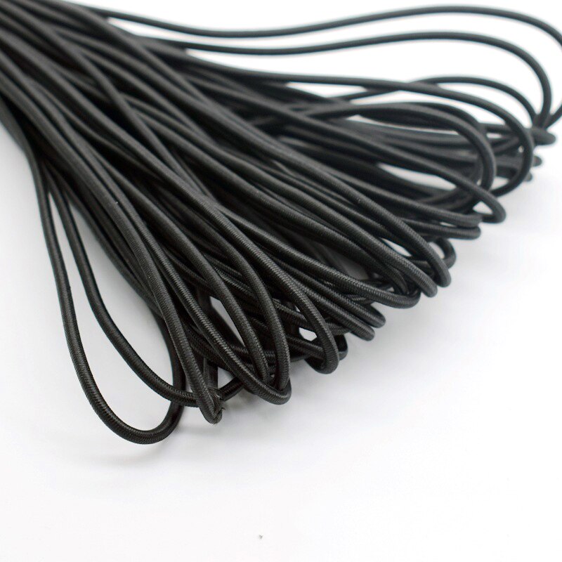 5Meter Sterke Elastische Touw Bungee Shock Cord Stretch String Voor Diy Sieraden Maken Outdoor Project Tent Kajak Boot Zak bagage: black / Diameter 5mm