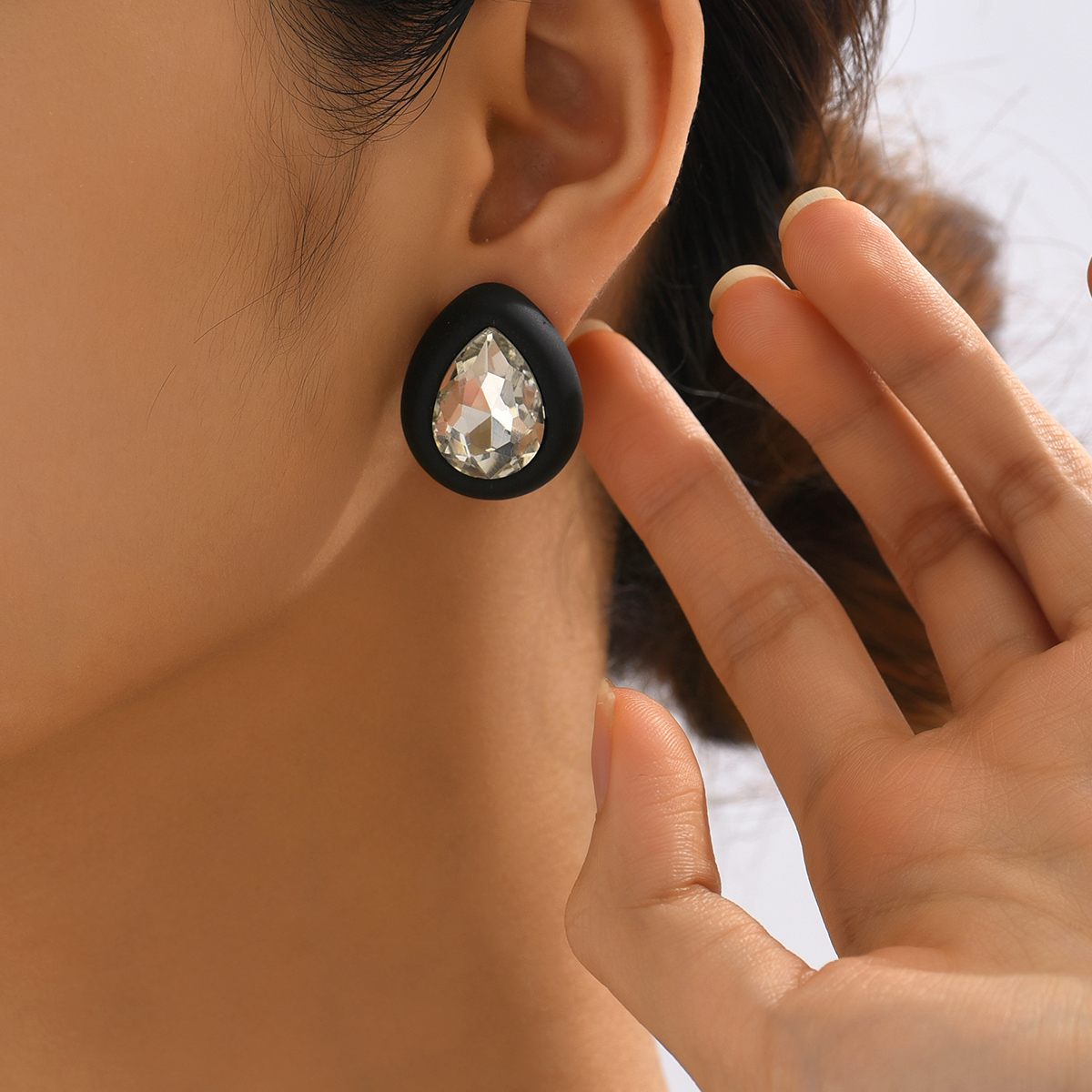 Strass oorbellen voor vrouwen vierkante oorknopjes pendientes 2023 trend geometrische kantoor feestcadeau mode-sieraden: Licht Geel Kleur