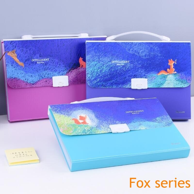 Gorący nowy wielowarstwowy PP Sztuka przenośny pakiet narządów papier studencki teczka informacje klamra A4 przechowywanie plików 13 w aktówka