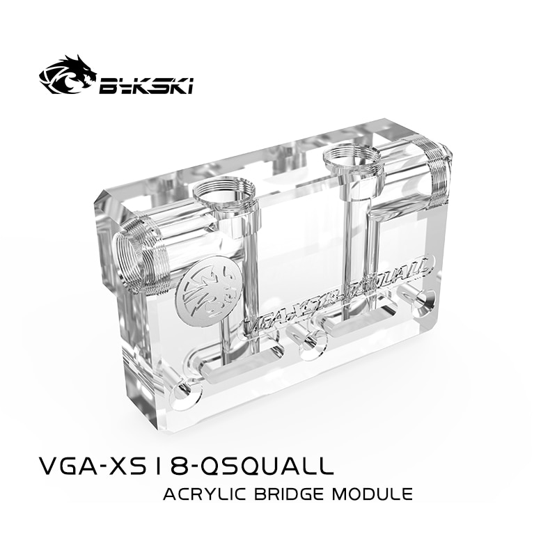 BYKSKI GPU Terminal Block for GPU Water Block Acrylic Multifunctional Acrylic Change Direction Top-Side