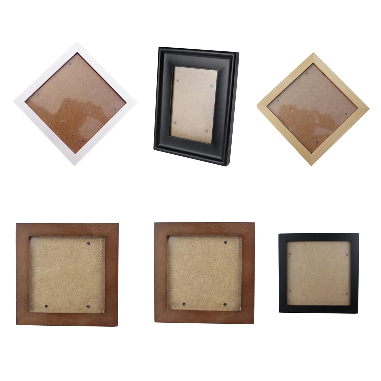 Vierkante Dikke Grenen Houten Fotolijst Muur Fotolijst (Wit, 8 Inch)