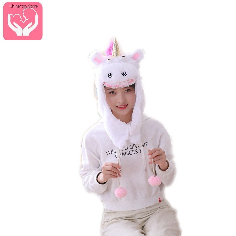 Vibrato jouet blanc tout compris licorne couvre-chef chapeau Photo accessoires Photo Airbag chapeau PP coton