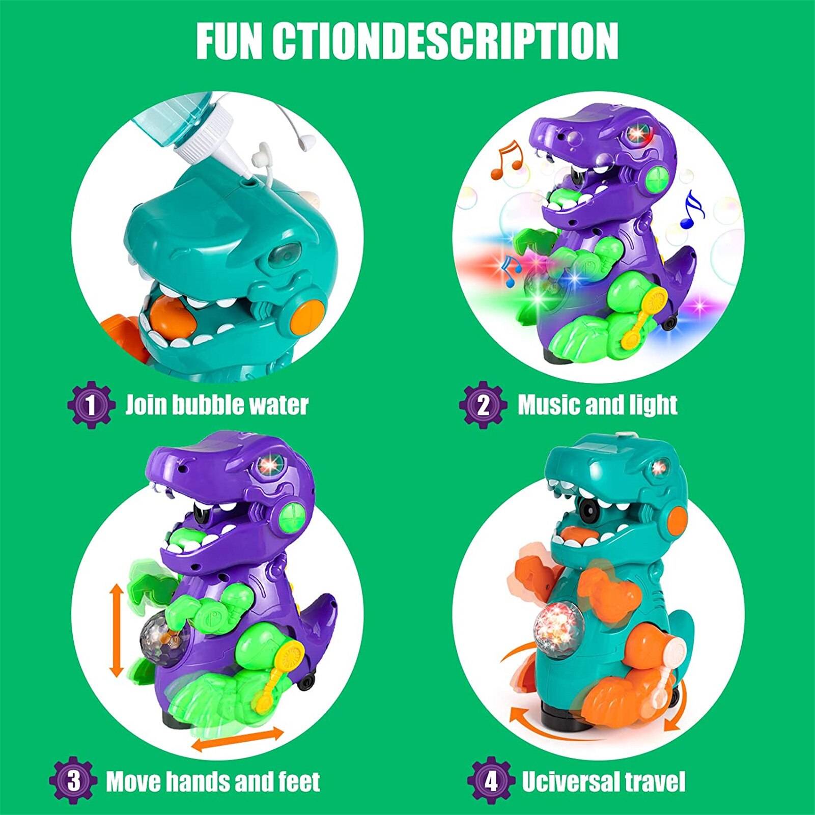 Kinderen Zomer Dier Dinosaurus Bubble Machine Met Geluid En Verlichting Outdoor Speelgoed Voor Kinderen Elektronische Majic Zeepbellen Speelgoed