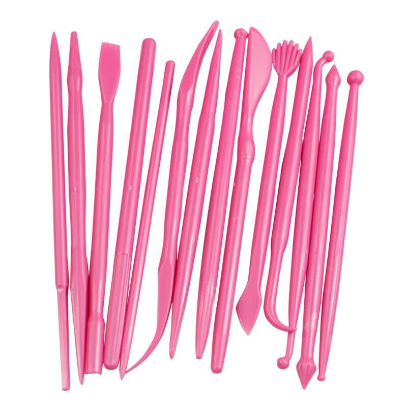 14pcs/set DIY Fondant Cake Carved Tool Sugar Flower Sculpture Shaping Baking Tools For