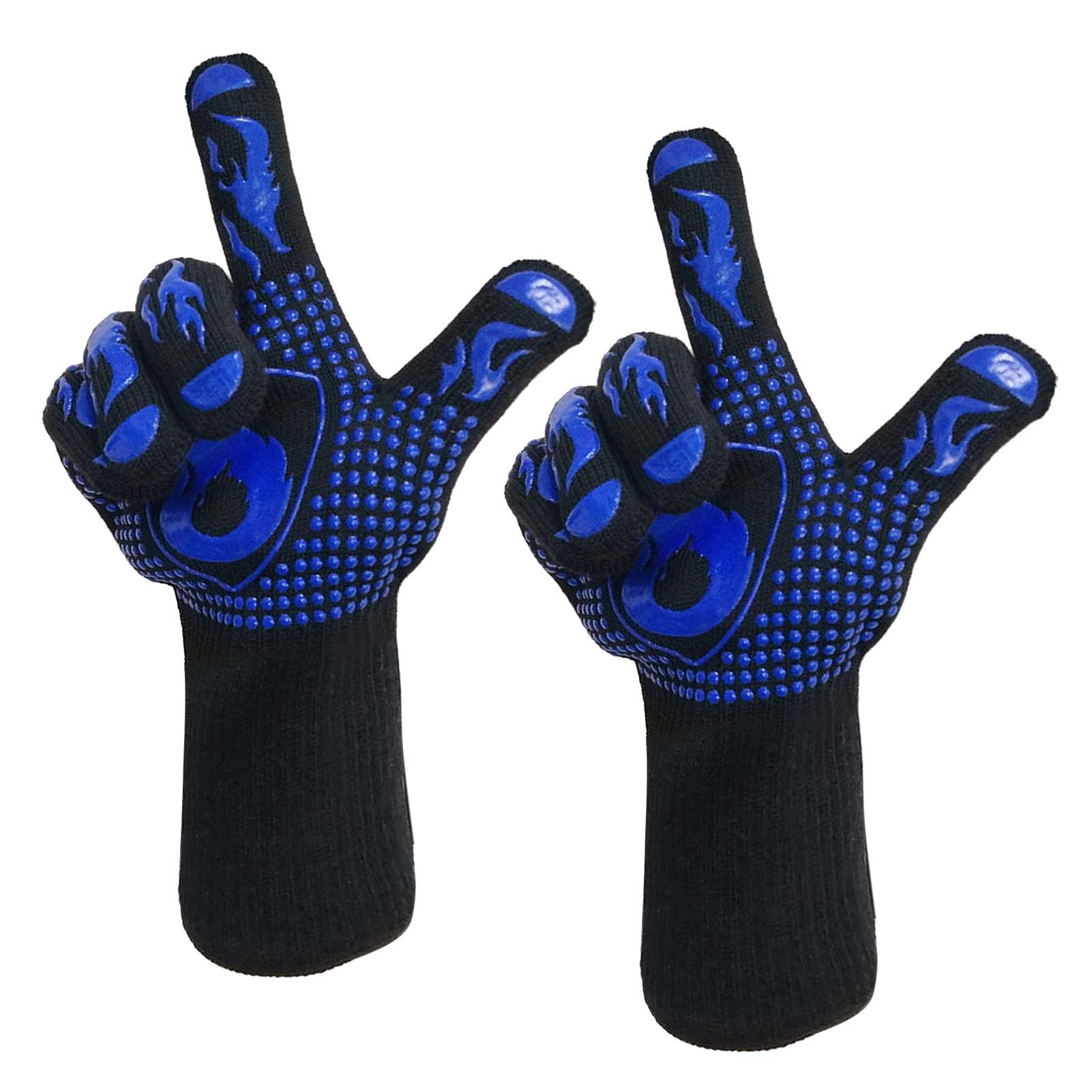 500/800 Degree Celsius Anti Scald Non Slip Practical Convenient Durable Stylish Heat Resistant Silicone Gloves Mitten