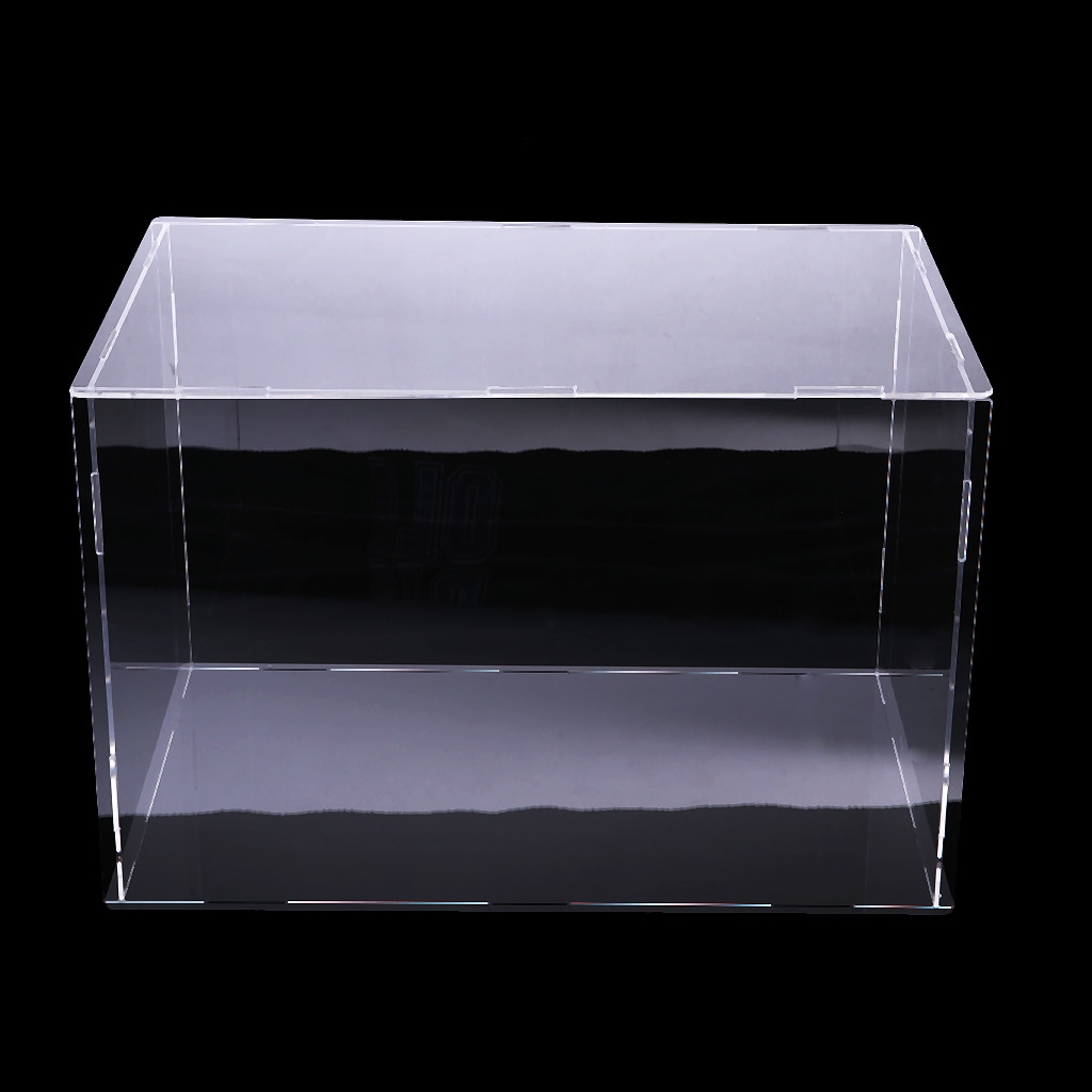 Transparent akryl vitrineskuffe støvtæt opbevaringsboks 32 x 25 x 25cm