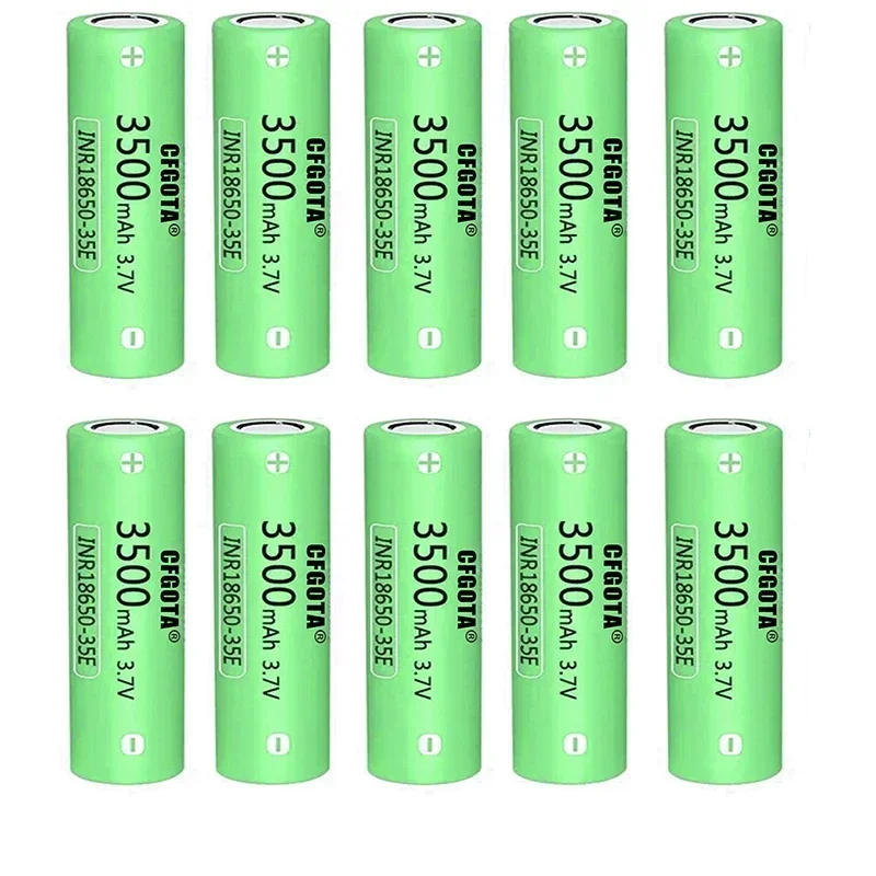 100% original 18650 3500mah 20th discharge inr18650 35e 3500mah 18650 3.7v li ion rechargeable battery