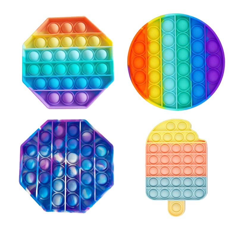 Push Bubble pop it Autism Fidget Toys Special Needs Stress Reliever Helps Relieve Stress and Increase Focus Soft Squeeze Toy
