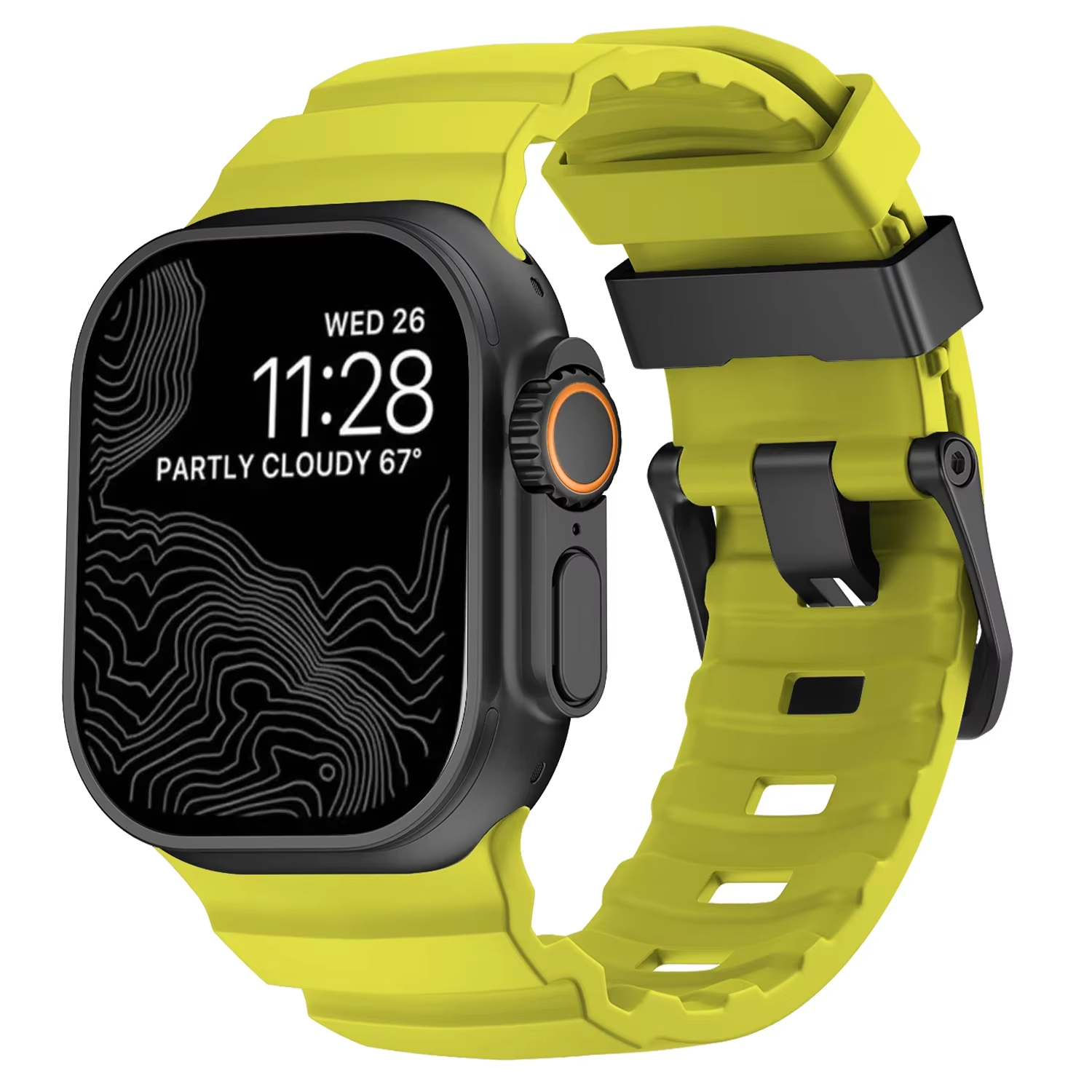 Silikonerem til apple watch ultra 2 band 49mm bælte correa sport armbånd iwatch serie 987653 se 10 46mm 42mm 44mm 45mm remme: Sølvhvid