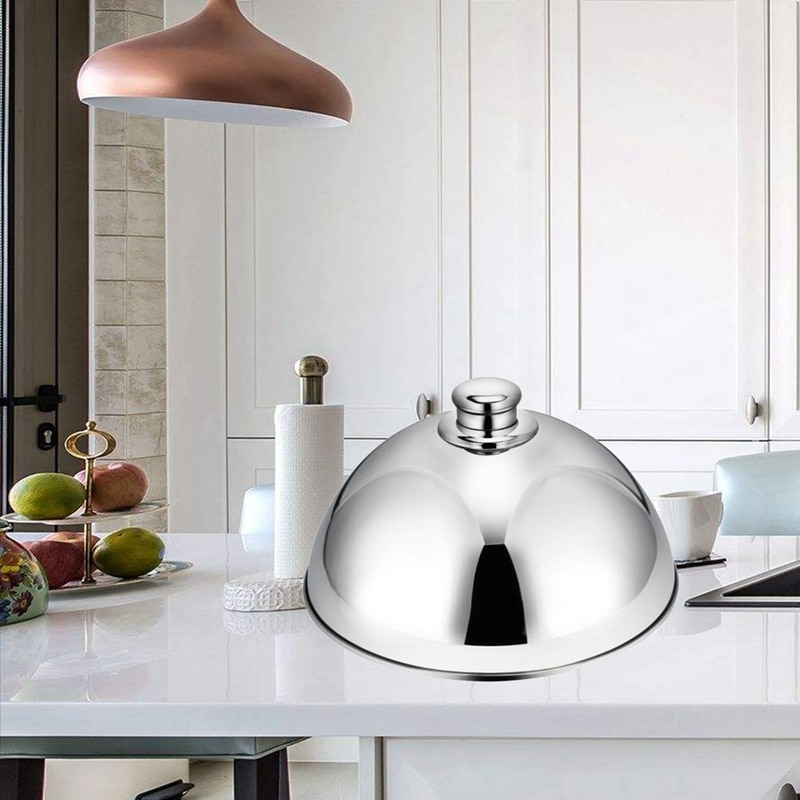 Stainless Steel Food Cover Cloche Plate Platter Domed Cover Serving Dish