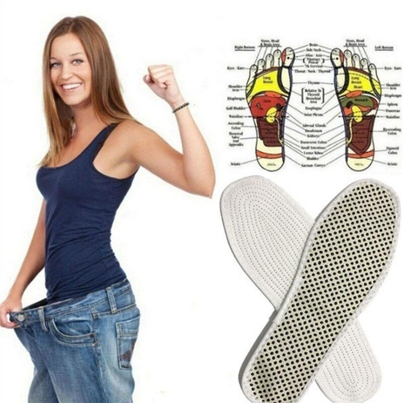 4 stücke/2Paare Magnete Magnetische Massage Einlegesohlen Fuß Akupressur Schuh Pads Therapie Abnehmen Einlegesohlen für Gewicht Verlust Schneiden Pads