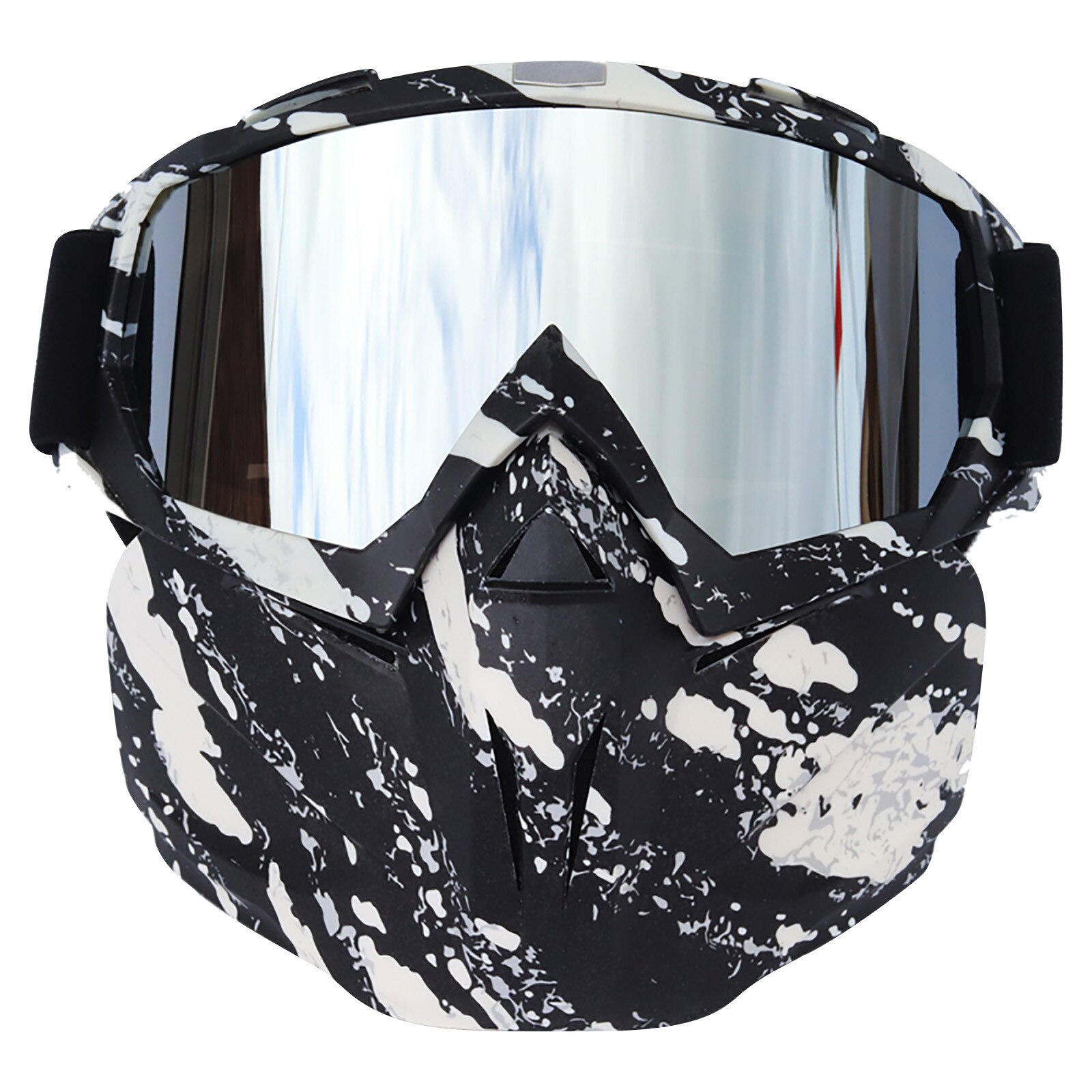 Adult Anti-fog Big Ski Mask Glasses Goggles With Detachable Ski Mask To Block The Sun Windscreen Goggles Snowboard Goggles #4: B