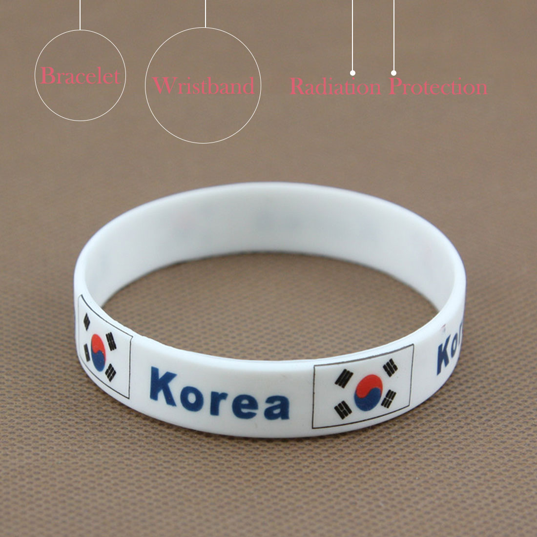 Brand 1pcs Football Fans Bracelet Soccer fan Accessories Football Silicone Bracelet Cheerleading supplies: Korea