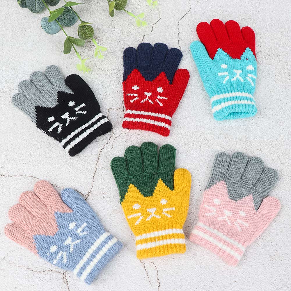 Child Kids Winter Gloves Baby Girls Boys Gloves Kids Winter Warm Thick Knitted Gloves Magic Mittens