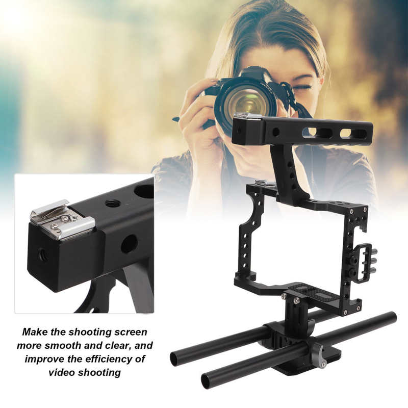 Aluminium Camera Cage Rig Met Top Handvat Voor A7 A7II A7S A7SII A7R A7RII A6000 A6300 A6600 A6400 A7C
