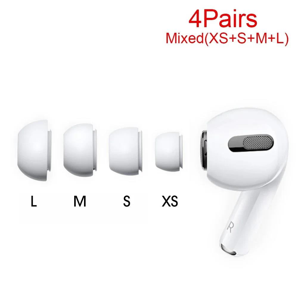 Soft Silicone Ear Tips for Apple Airpods Pro 1st 2nd generation Air pods Protective Earbuds Cover Noise Reduction Hole Ear-pads: S / CORAL
