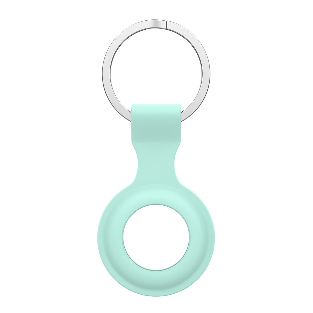 Silicone Protective Case Portable Keychain Protective Sleeve Anti-Lost Device Protector Cover for Apple Airtags Locator Tracker: teal