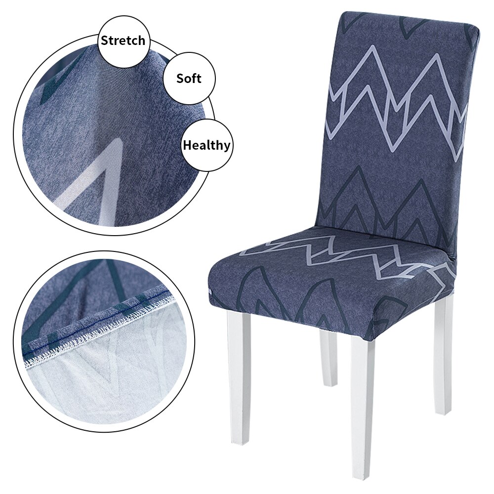 Geometrische Spandex Stuhl Abdeckung strecken Elastische Hussen Stuhl Sitzbezüge Für Esszimmer Küche Hochzeit Bankett Hotel: Stil 11