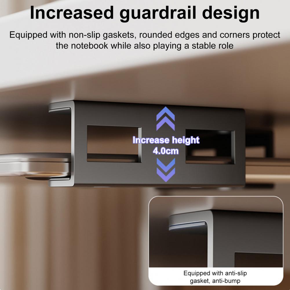 3 stuks onder bureau laptop opslagbevestiging ergonomische laptophouder veelzijdige notebookstandaard multifunctionele draagbare laptopbeugel