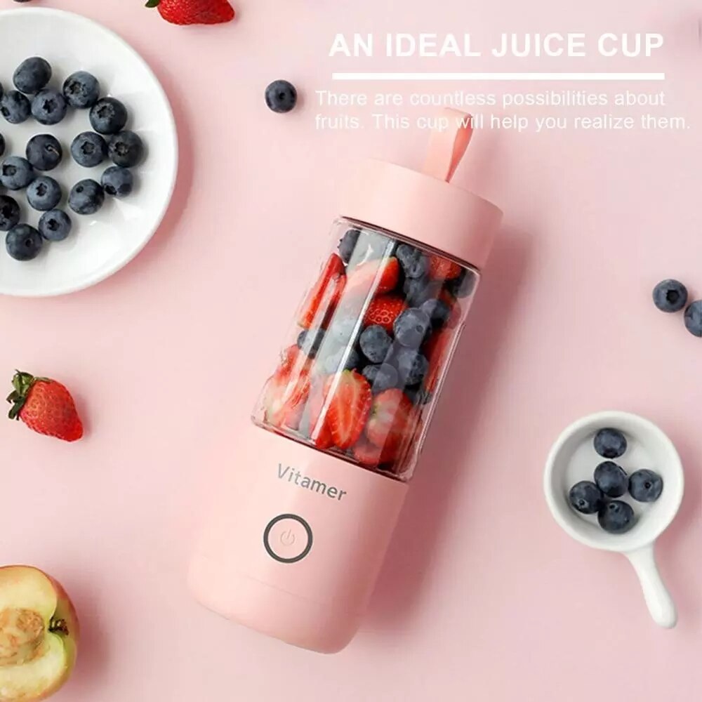 Portable Mini Electric Juicer Portable Juicer Cup USB Charging Fruit Mixer Glass Blender for Smoothies NutribulletFood Processor