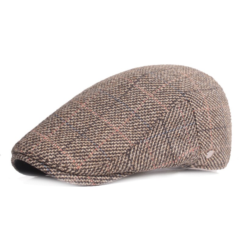 Moda berretto piatto uomo berretti cappelli per donna edera berretto piatto cappello da strillone cappello da suola tutto'aperto testa invernale visiere retrò cappelli Casquette Boina: Cachi