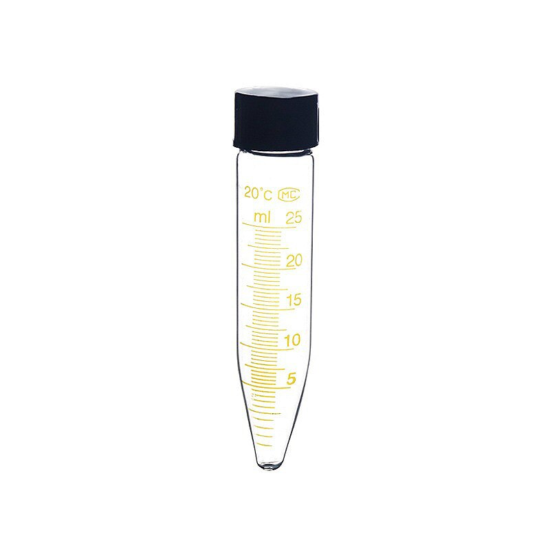 Glass Centrifuge Tube 25 ml Glass Test Tubes With Screw Cap &amp; Scale Resistant High Temperature Tube Diameter 18 mm / 25 mm 5/PK