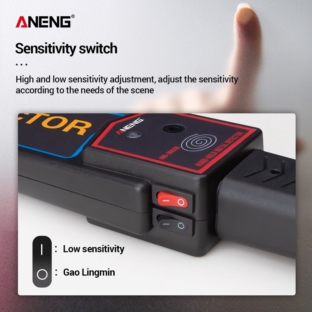 MD303B Security Metal Detector Pinpointer High Sensitivity Pointer All Metal Gold Finder Wiring Wall Detectors