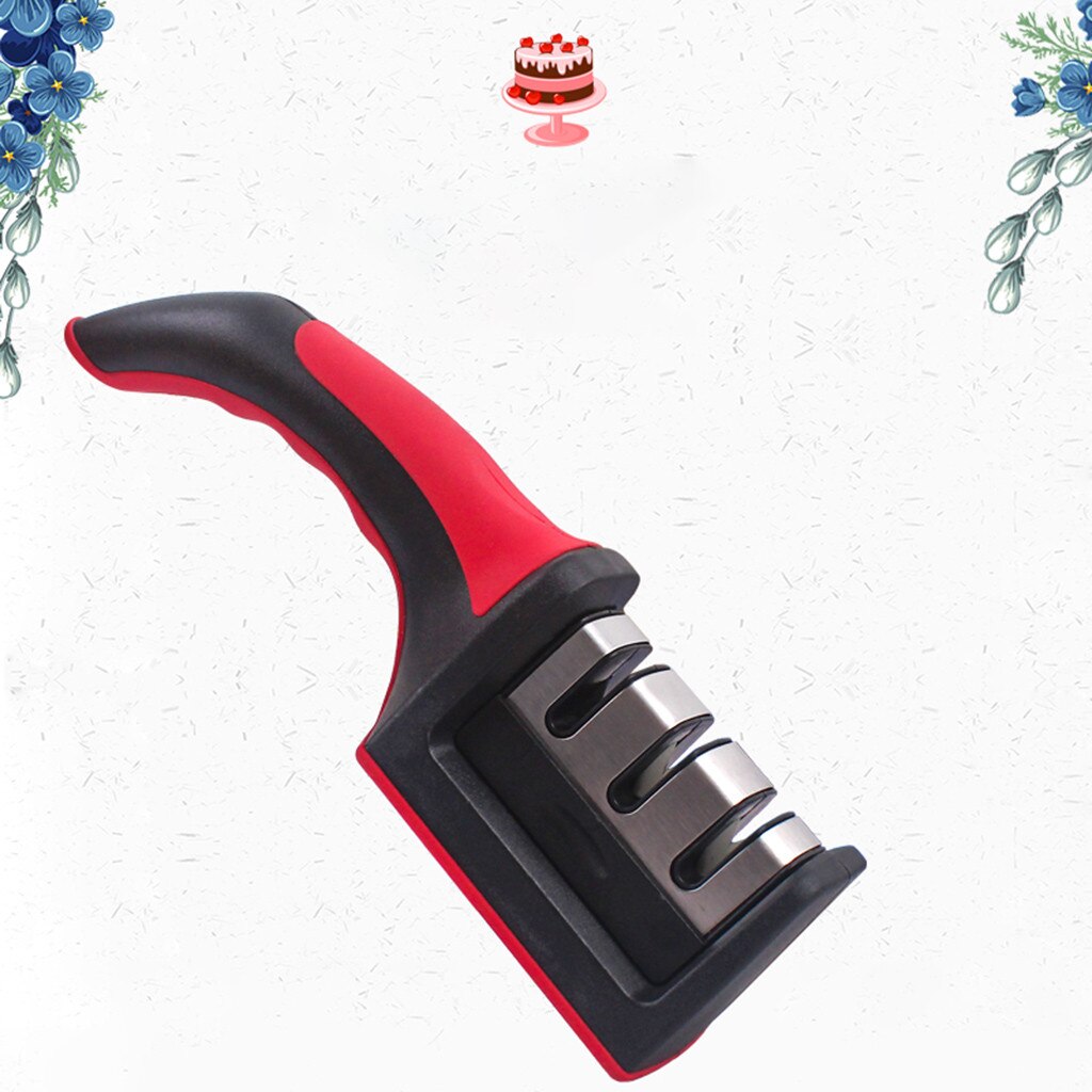 Sharpener Kitchen for Straight and Serrated Knives 3 Stage with Diomand Abrasive Knifes Sharpener Household Sharpener Stone