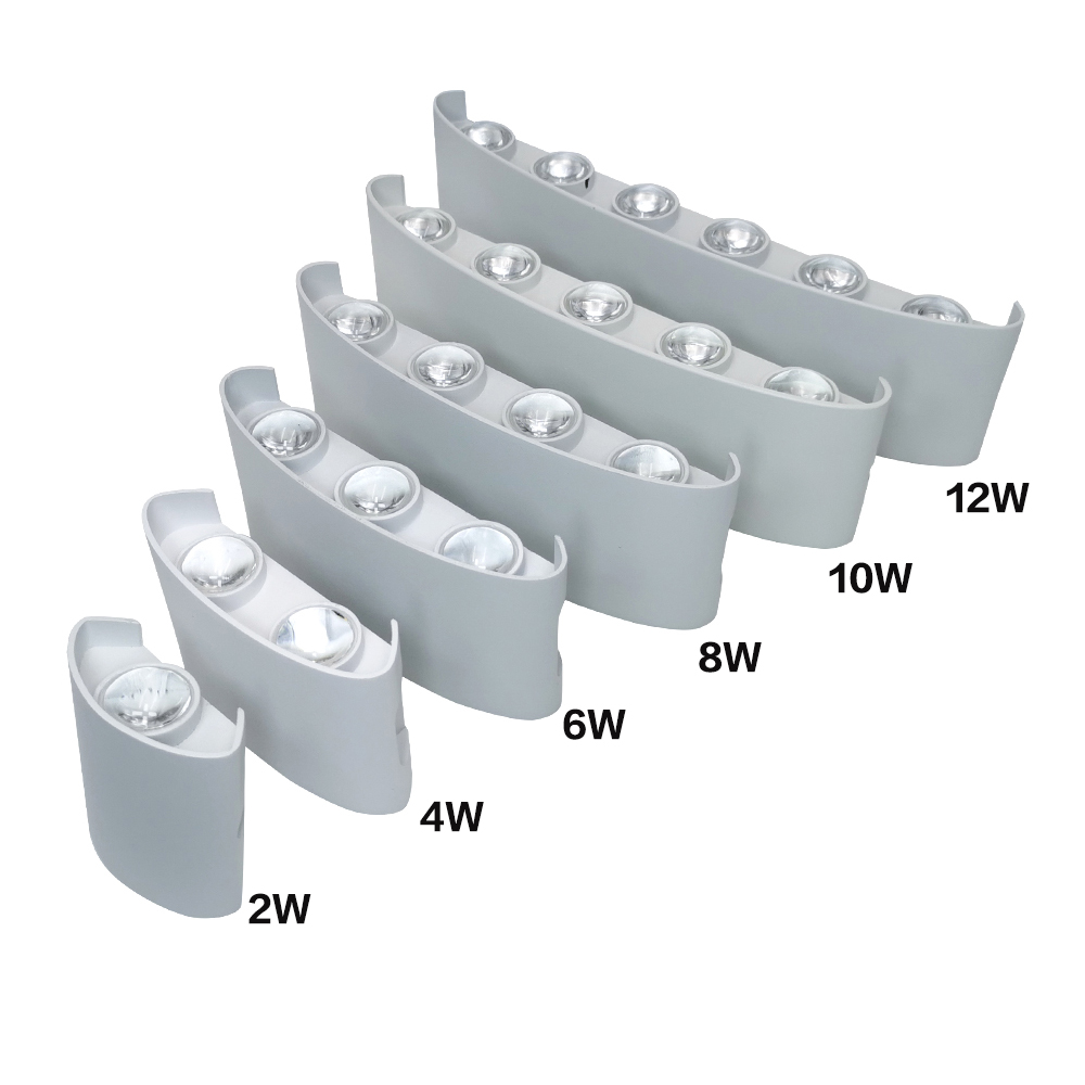 Buitenwandlamp Buiten Waterdicht IP65 Aluminium LED Lichtgevend Binnen Eenvoudig Modern Tuin Binnenplaats Villa Veranda Wandlamp: Black / Cold White / 6-10W