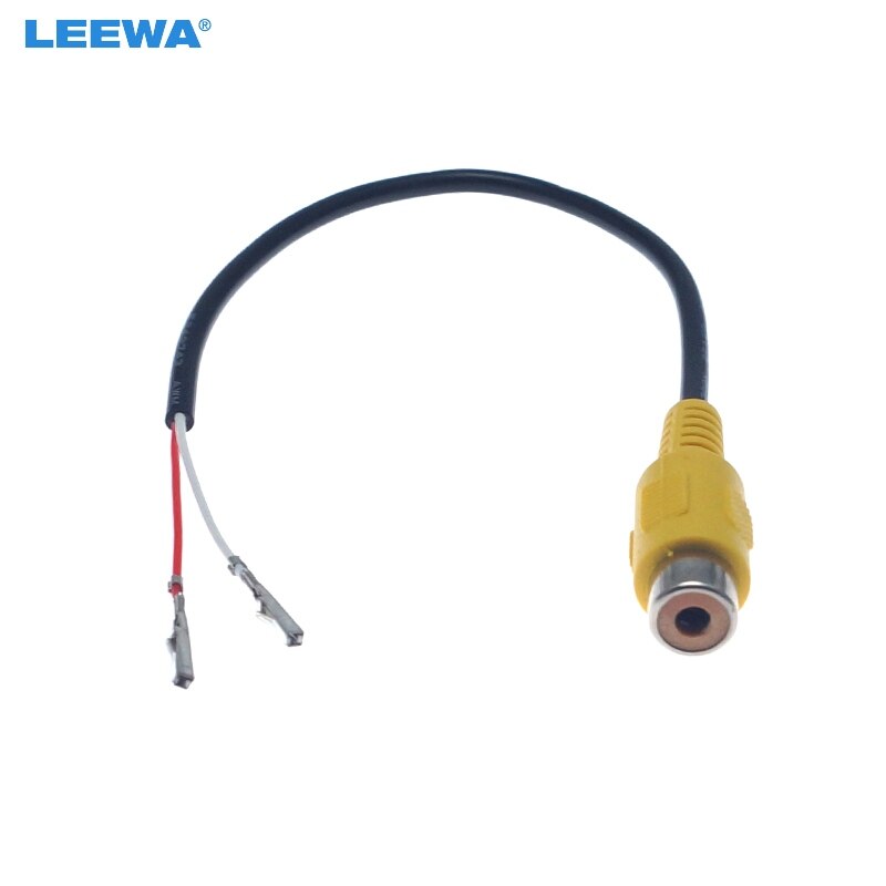 LEEWA RCA Female Connector With Wire Crimp 2-Pin Terminal For DIY Installation #CA6329