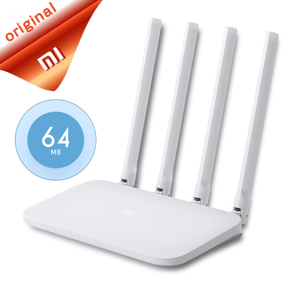 Original Xiao mi mi WIFI Router 4C Roteador APP Control 64 RAM 802,11 b/g/n 2,4G 300Mbps 4 Antennen Wireless Router Repeater