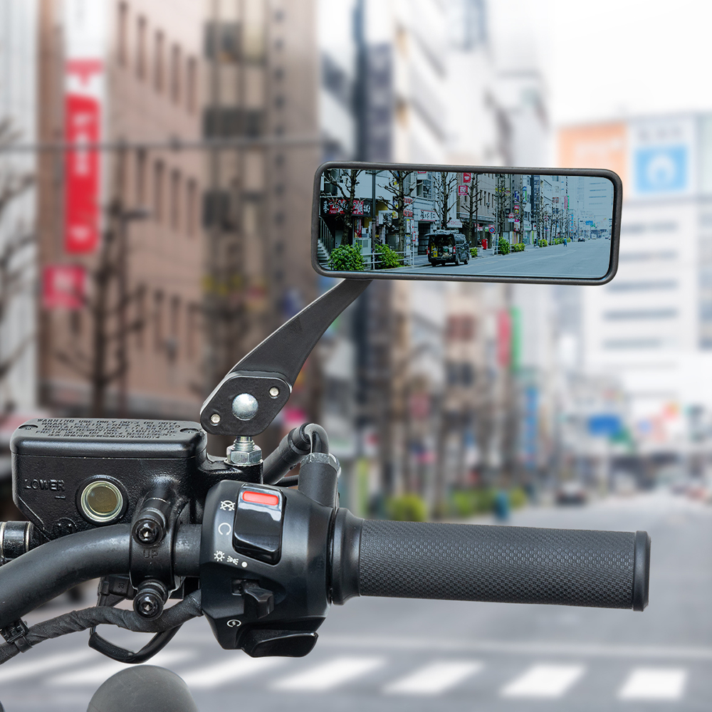 Universal Motorcycle Rearview Mirror Square Mirror Aluminum Alloy Adjustable Angle Motorbike Off-road Side Mirrors & Accessories