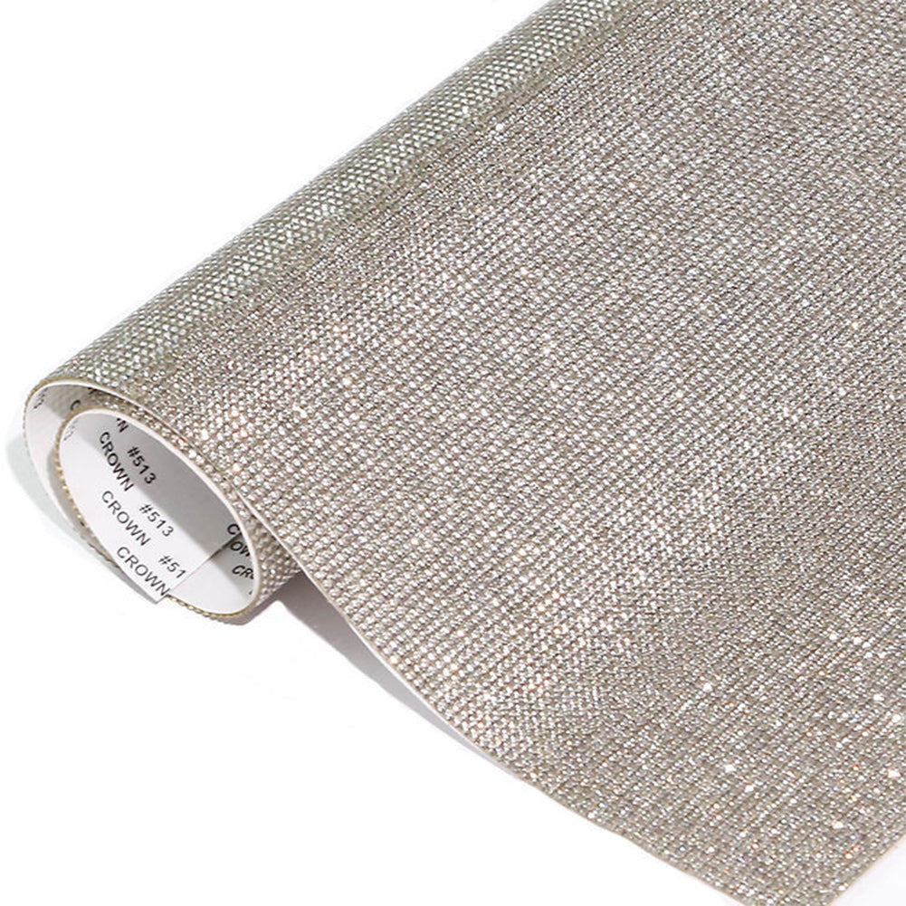 Zelfklevende Strass Sticker Tape Vel Trim Glitter Crystal Ribbon Gem Stickers voor DIY Auto Telefoon Schoenen Kleding Decor: pistool metaal