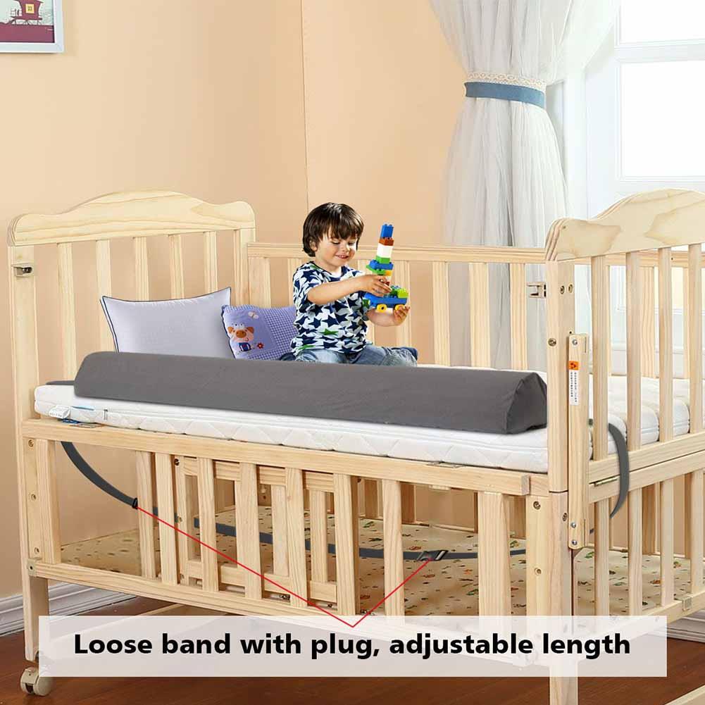 Parachoques de cama inflable para niños pequeños, protección antideslizante para cuna de bebé, barandilla, sistema de parachoques resistente que mantiene a los niños seguros