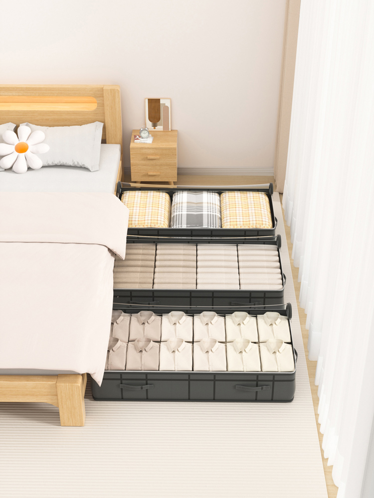 Bolsa de almacenamiento de ropa grande debajo de la cama, edredón plegable, bolsa de almacenamiento de ropa, bolsa organizadora para dormitorio y dormitorio, 1 ud.