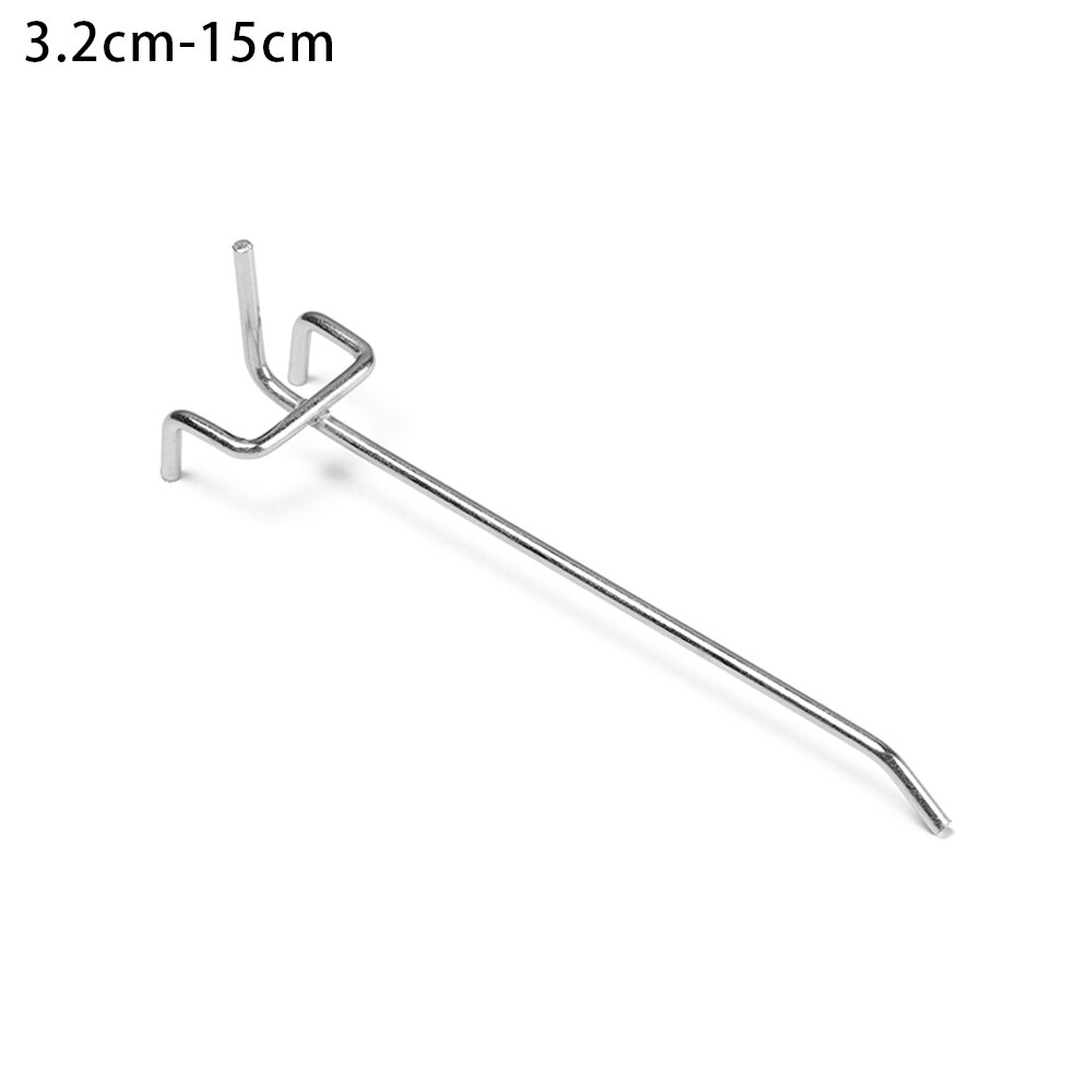 Rejilla metálica de almacenamiento para pared, ganchos de exhibición para tableros, tienda al por menor, estante de mercancías, Panel para colgar, se adapta a taller, 5 unids/lote: 3.2cm-15cm