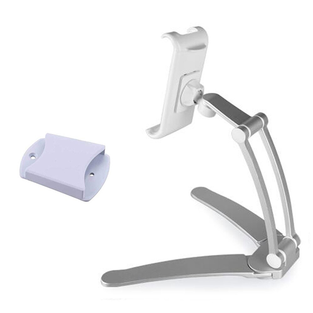 Azimiyo tabletstandaard, wandmontage, bureaustandaard voor tablets van 5-10.5 inch breed, metalen ipad-standaard voor ipad-houder: Een -kc1-w