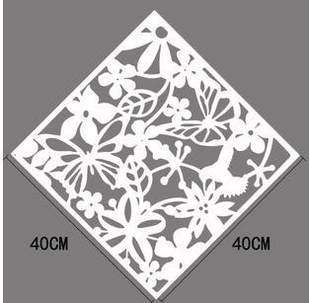 Hanging folding screen set partitions Entranceway door TV cutout grilles: 02