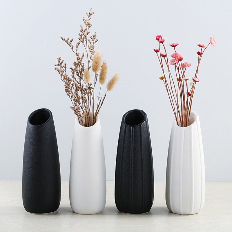 Maceta decorativa moderna Simple de cerámica Artificial florero de mesa estilo europeo hogar creativos