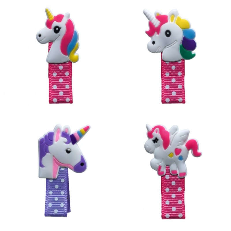 Eenhoorn Elastische Haarbanden Kids Rubber Hoofdbanden Haar Clips Haarspelden Meisjes Hoofddeksels Kinderen Haaraccessoires